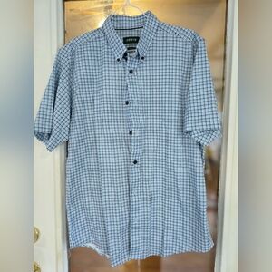 Orvis Men's Black and White Plaid Shirt